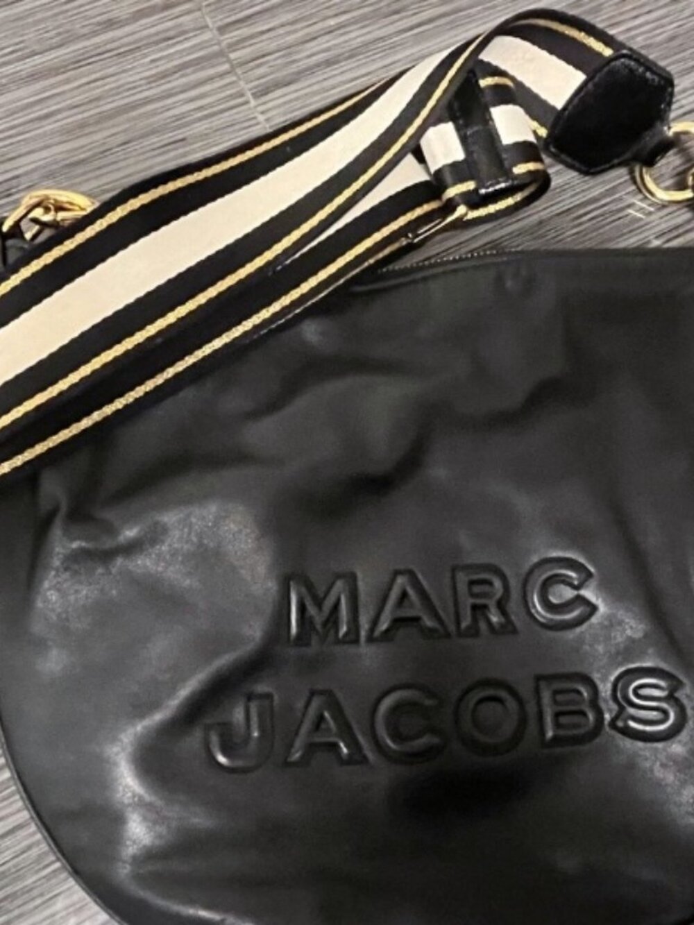 New $475 Marc Jacobs Flash Hobo Crossbody Shoulder Bag Adj Logo Strap - Picture 3 of 5